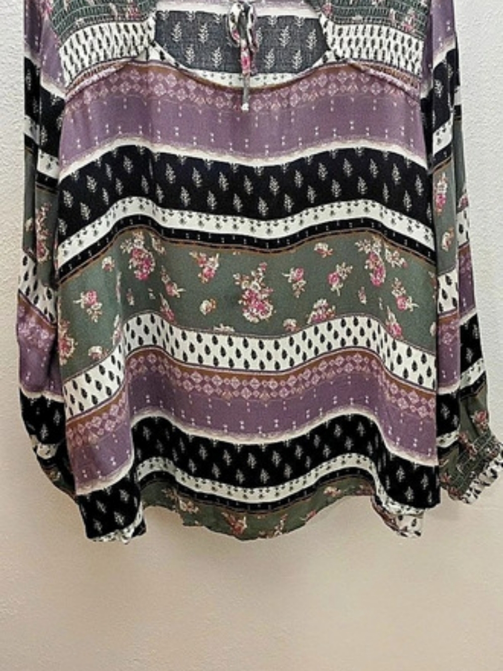 Maurices Boho Patchwork Floral Print Blouse Top - Plus Size 2X